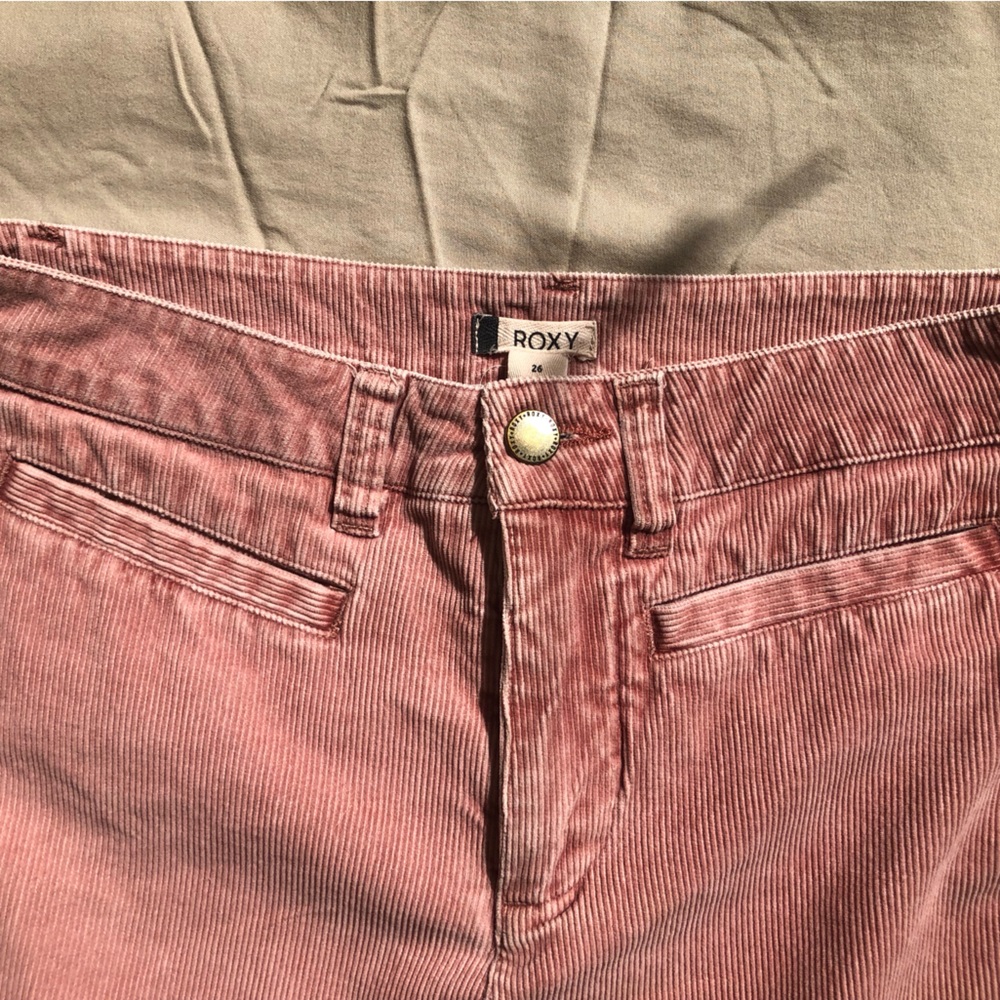 Roxy high waist light pink corduroy pants size 26
